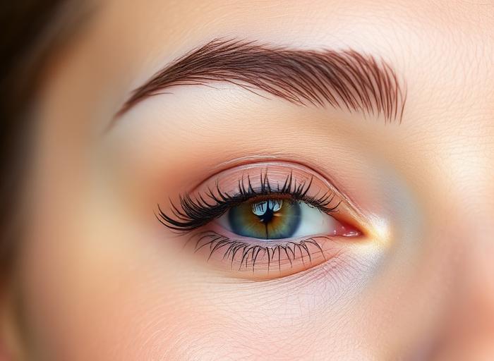 Shaped brow close up